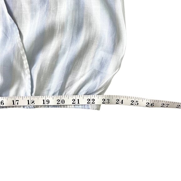 1X Womens Top Striped Lightweight 3/4 Tie-Sleeve Blouse by Dear Grace - Picture 11 of 12